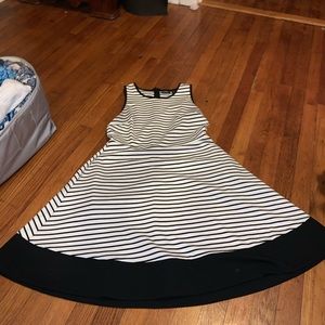 Black and White Striped Dress